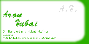 aron hubai business card